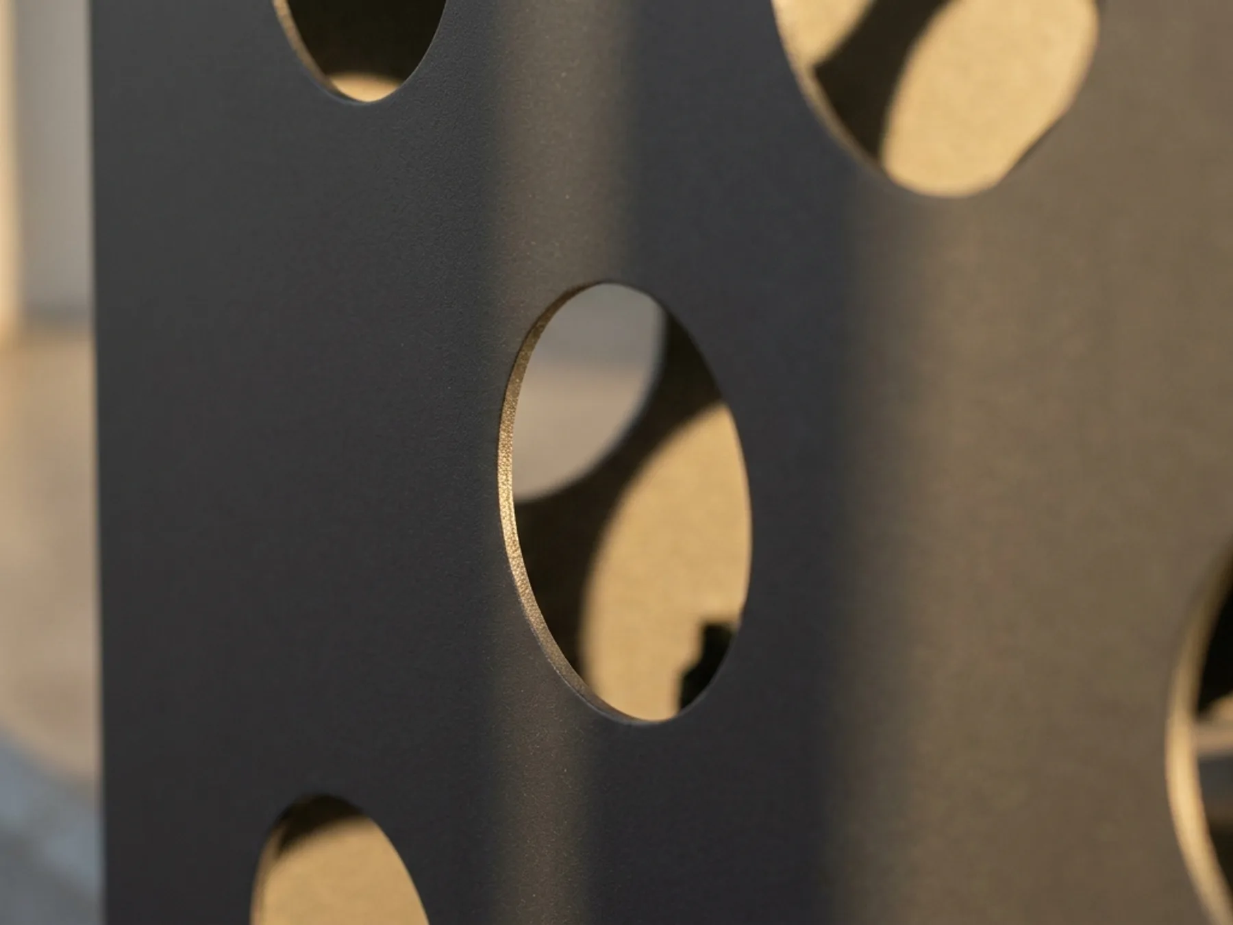 Aircon covers — cut edge and aperture detail