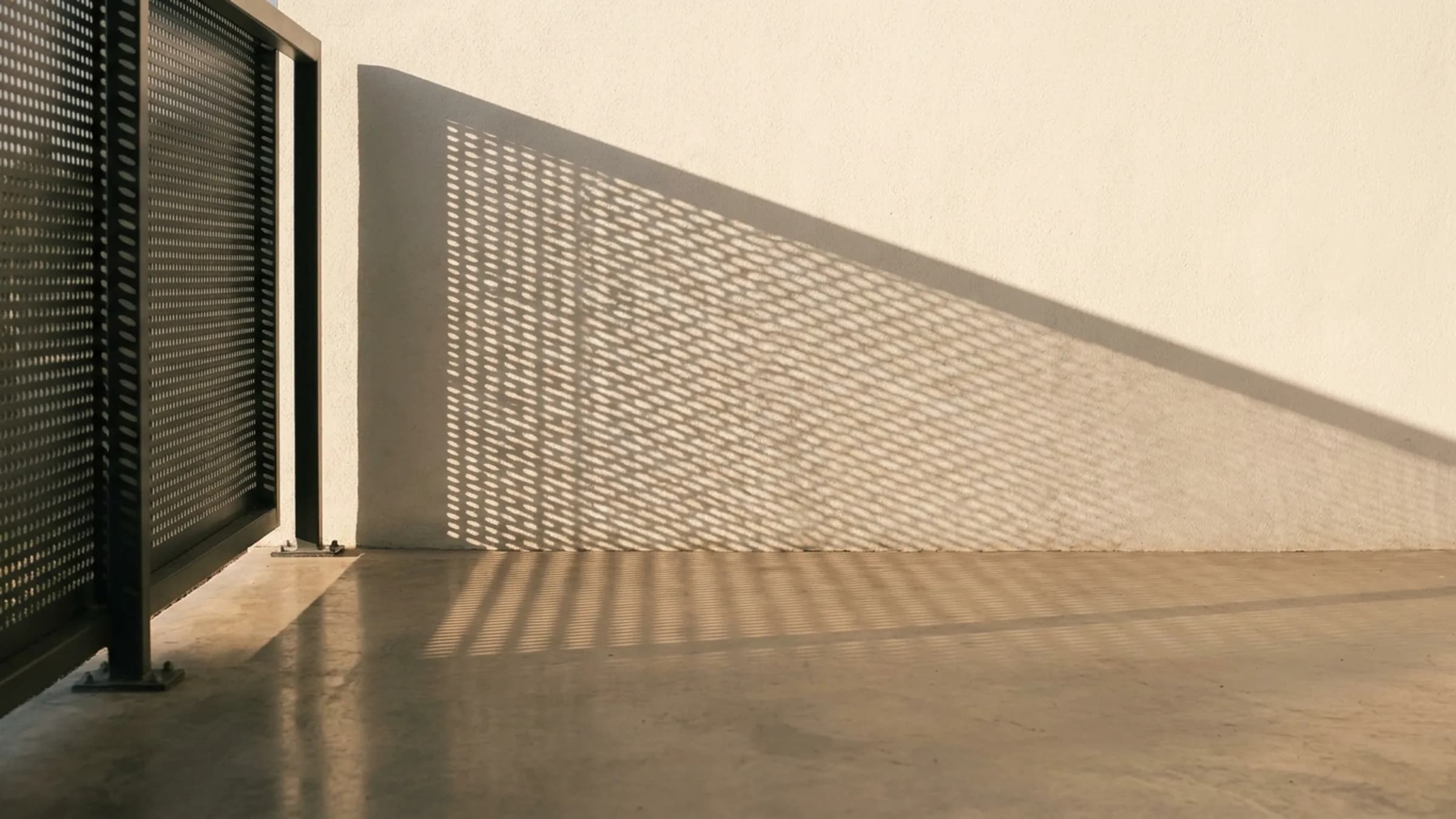 Geyser enclosures — cast shadow in low sun