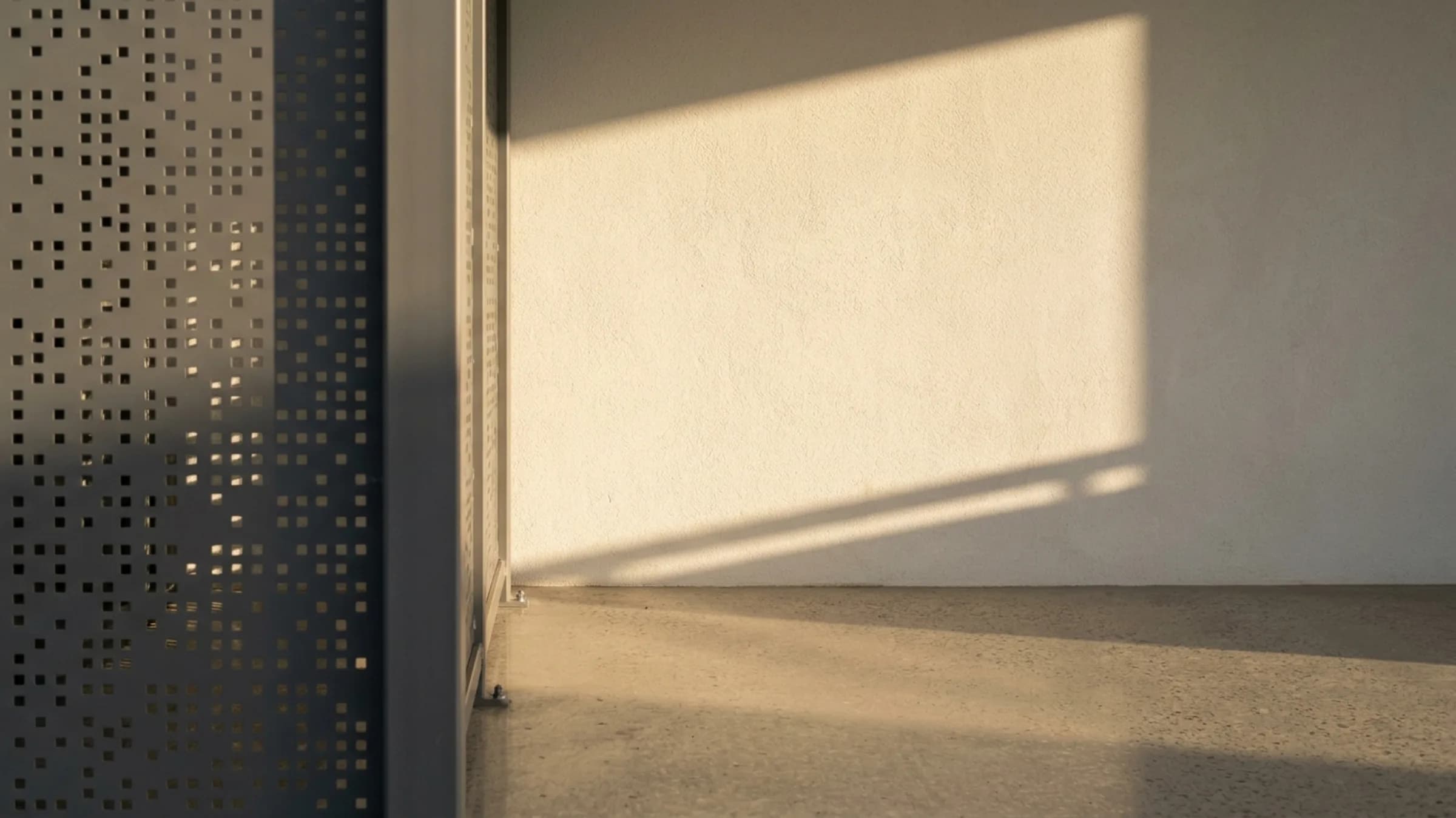 Privacy screens — cast shadow in low sun