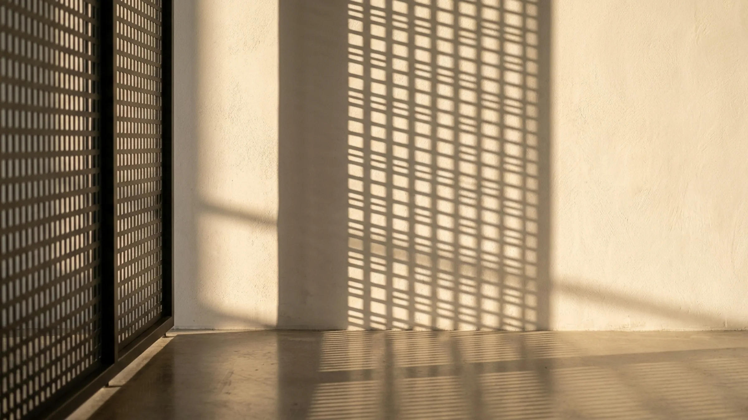 Room dividers — cast shadow in low sun